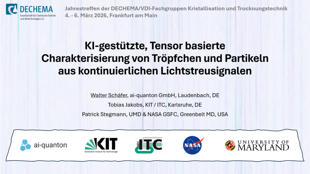 DECHEMA 2026 in Frankfurt – ParticleTensorAI for AI-Assisted Spray and Particle Characterization