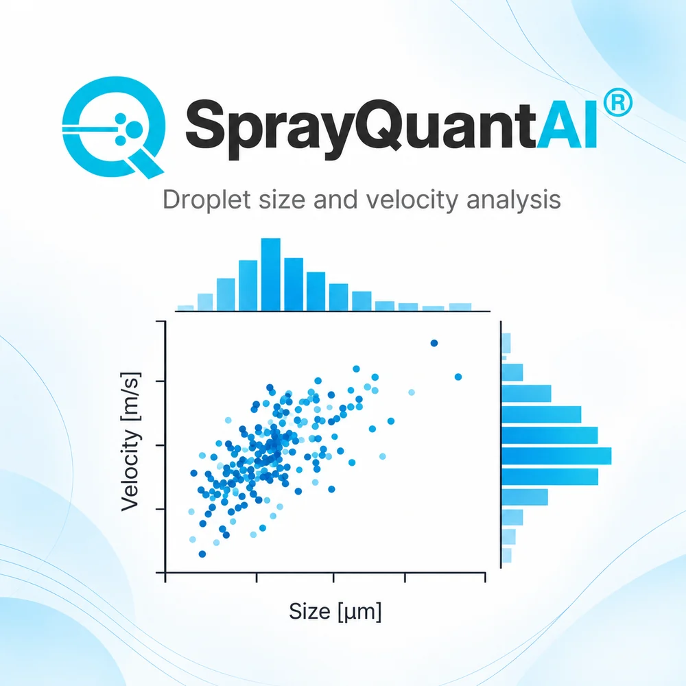 SprayQuantAI® – Droplet size and velocity analysis